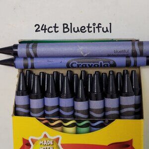(24) Crayola Crayons (Bluetiful) Single Color Bulk Lot
